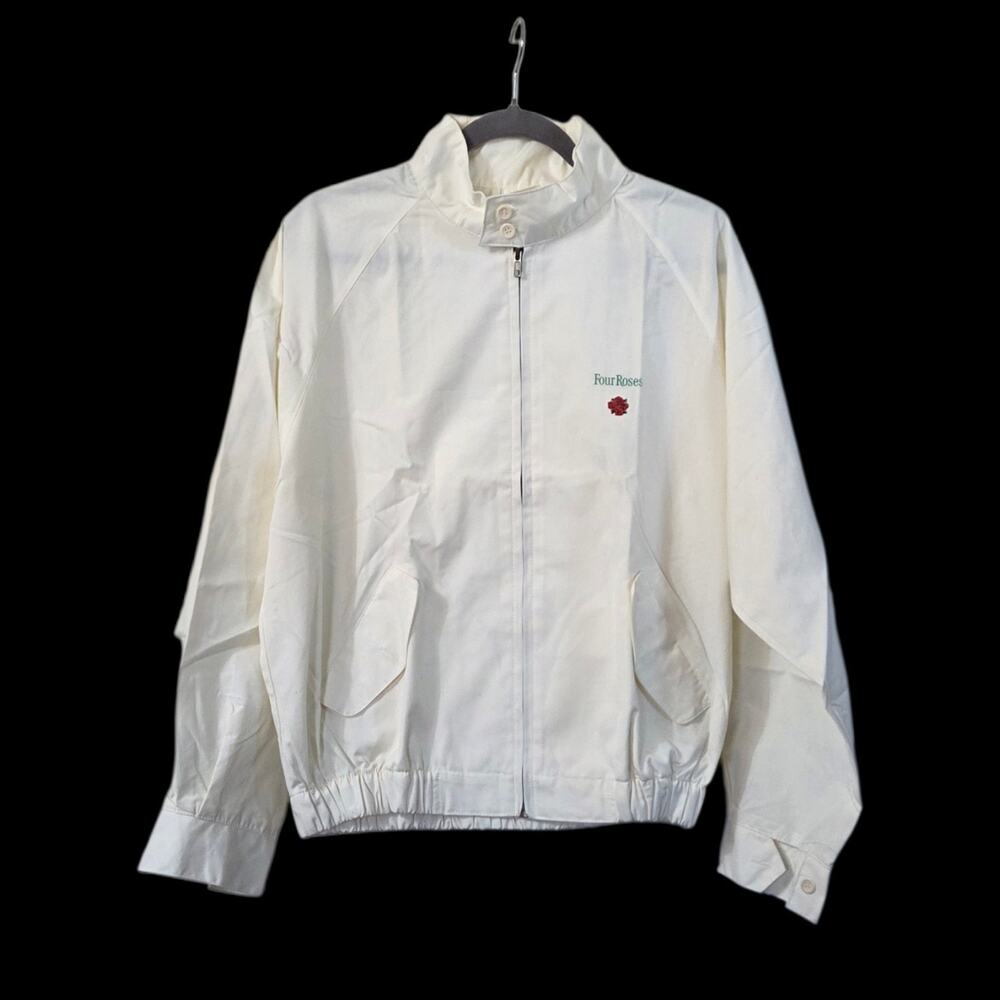 Four Roses Bourbon Ivory Zip Jacket Distillery Staff Promo Uniform Unisex Large